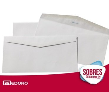 SOBRE OFICIO INGLES 120 x 235 Obra 63 gr. Costados Laterales