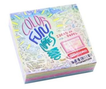 Block 200 hojas - 7,5 * 7,5 cm. Colores pasteles - Intercalados