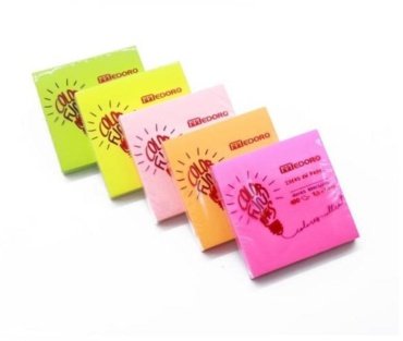 Block 100 hojas - 7,5 * 7,5 cm.