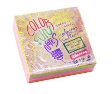 Block 200 hojas - 7,5 * 7,5 cm. Colores Intercalados.