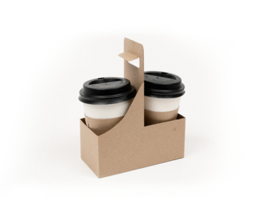 CARRY TRAY PARA 2 VASOS CAFÉ / BEBIDAS 15X7,4X7 CM