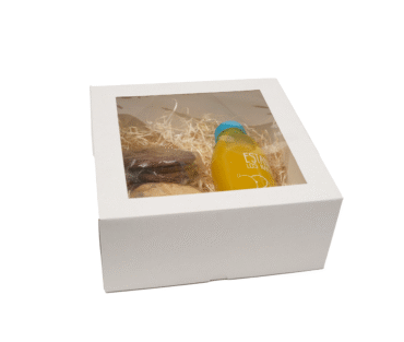 CAJA MULTIUSO MEDIANA CUADRADA c/ventana 25X25X10 CM