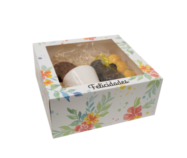 CAJA MULTIUSO CON VENTANA 25X25X10 FELICIDADES