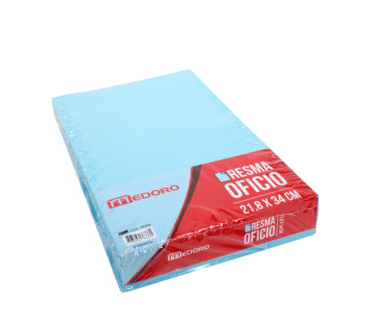 RESMAS DE 500 HOJAS OFICIO 218X340 CELESTE