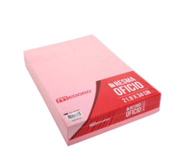 RESMAS DE 500 HOJAS OFICIO 218X340 ROSA
